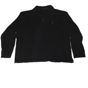 Ralph Lauren Polo Men’s Quarter Zip Long Sleeve Cotton Sweater Charcoal Size XL